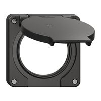 Deckel mit Klappdeckel NEVO Ø60mm für 2f-Steckdose bel. sz (Dicht.sz)