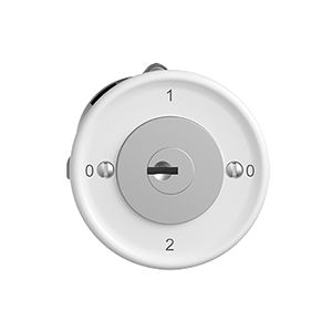 UP-Drehschalter STANDARDdue 2/1L weiss mit Sicherheitsschloss