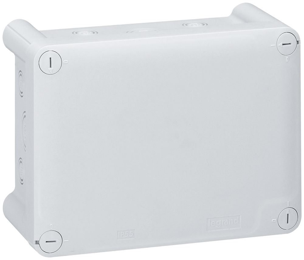 Boîte de dérivation PLEXO vide 155×110mm gris clair