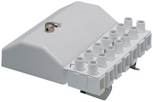 Morsetto di comando Hager univers Z 7L numerato 1…7 2×6mm² coperchio piombabile