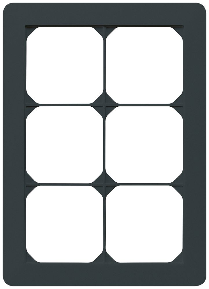 UP-Abdeckrahmen kallysto.trend 3×2 schwarz 154×214mm