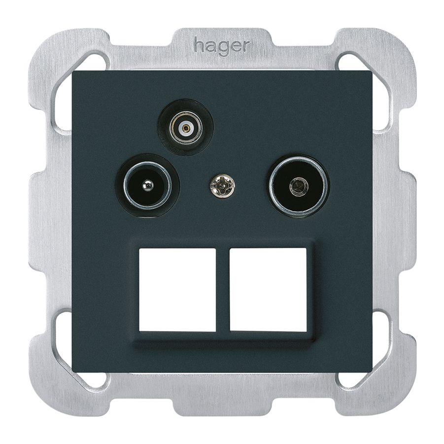 UP-Antennendose R/TV-Daten kallysto HMS B 2GHz 11db schwarz