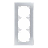 Abdeckrahmen EDIZIOdue prestige 3×1 chromstahl poliert