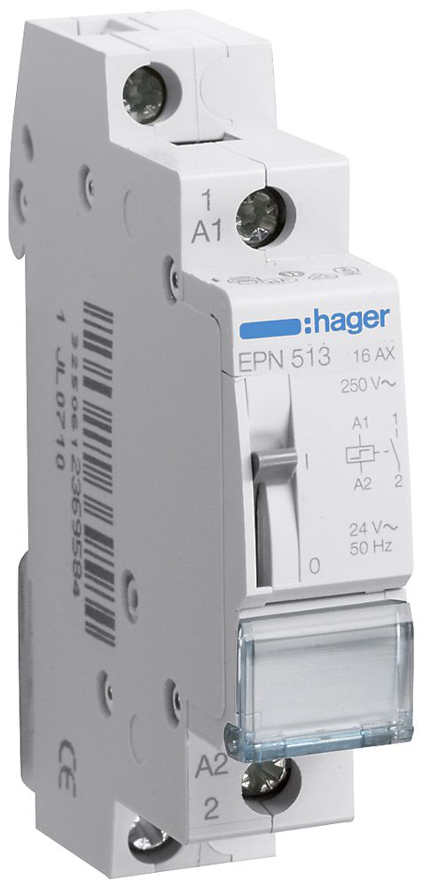 REG-Schrittschalter Hager 1TE 24VAC 12VDC 0 Öffner 1 Schliesser 0 Wechsler