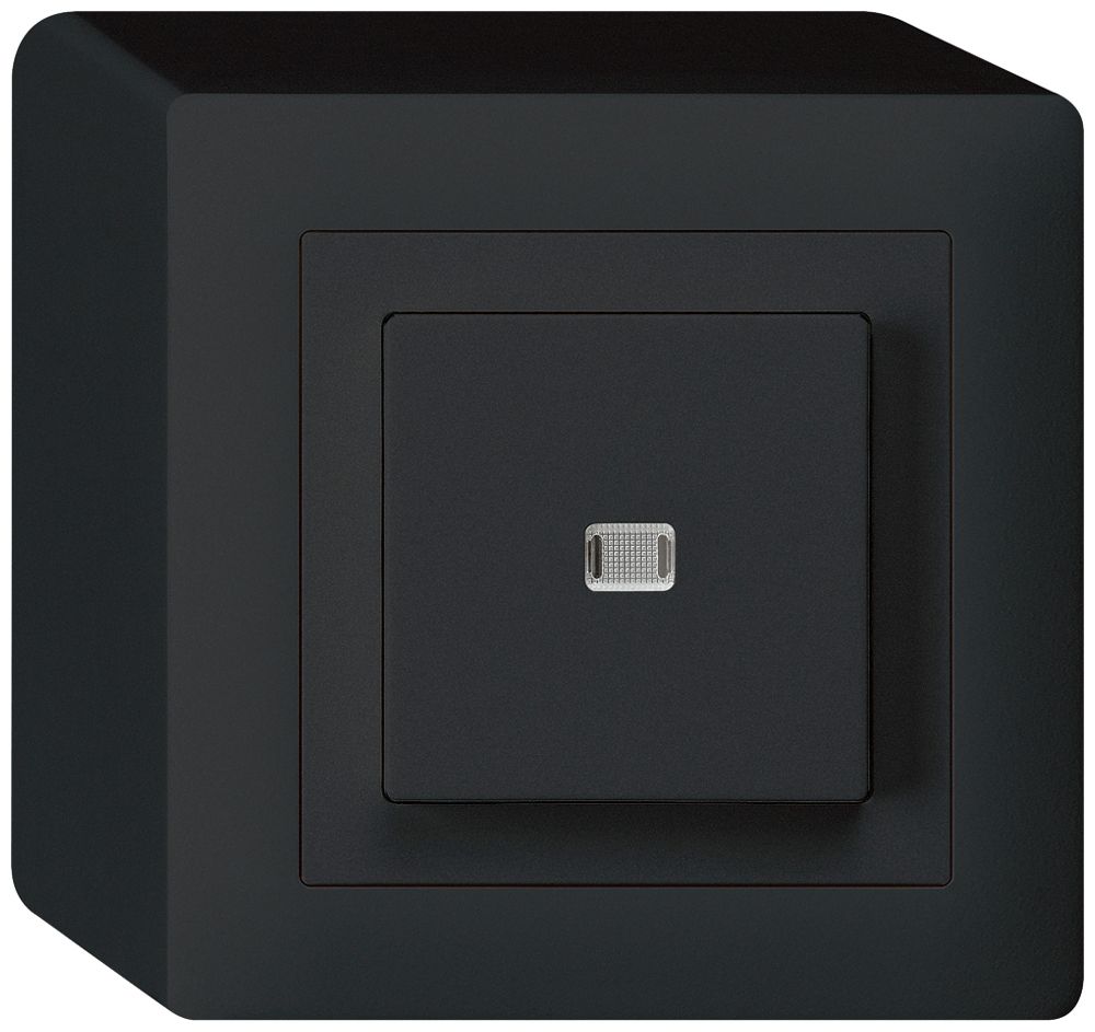 Interruttore pulsante luminoso AP kallysto 3/2L nero