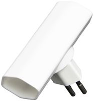 Abzweigstecker cleverLINE flach 2×T13 300° weiss