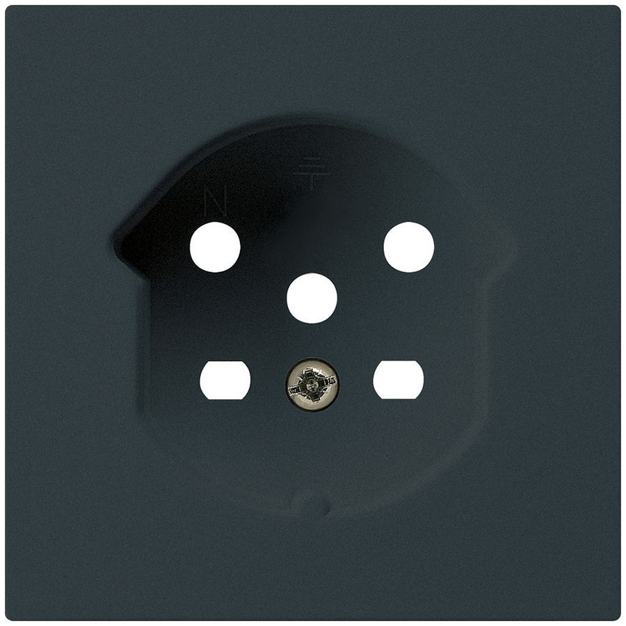 Plaque frontale kallysto T15 noir, 60×60mm pour prise T15