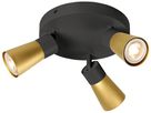 Spot SLV PURI 2.0 Cone CW GU10 3×6W REG Ø180×113mm nero/oro