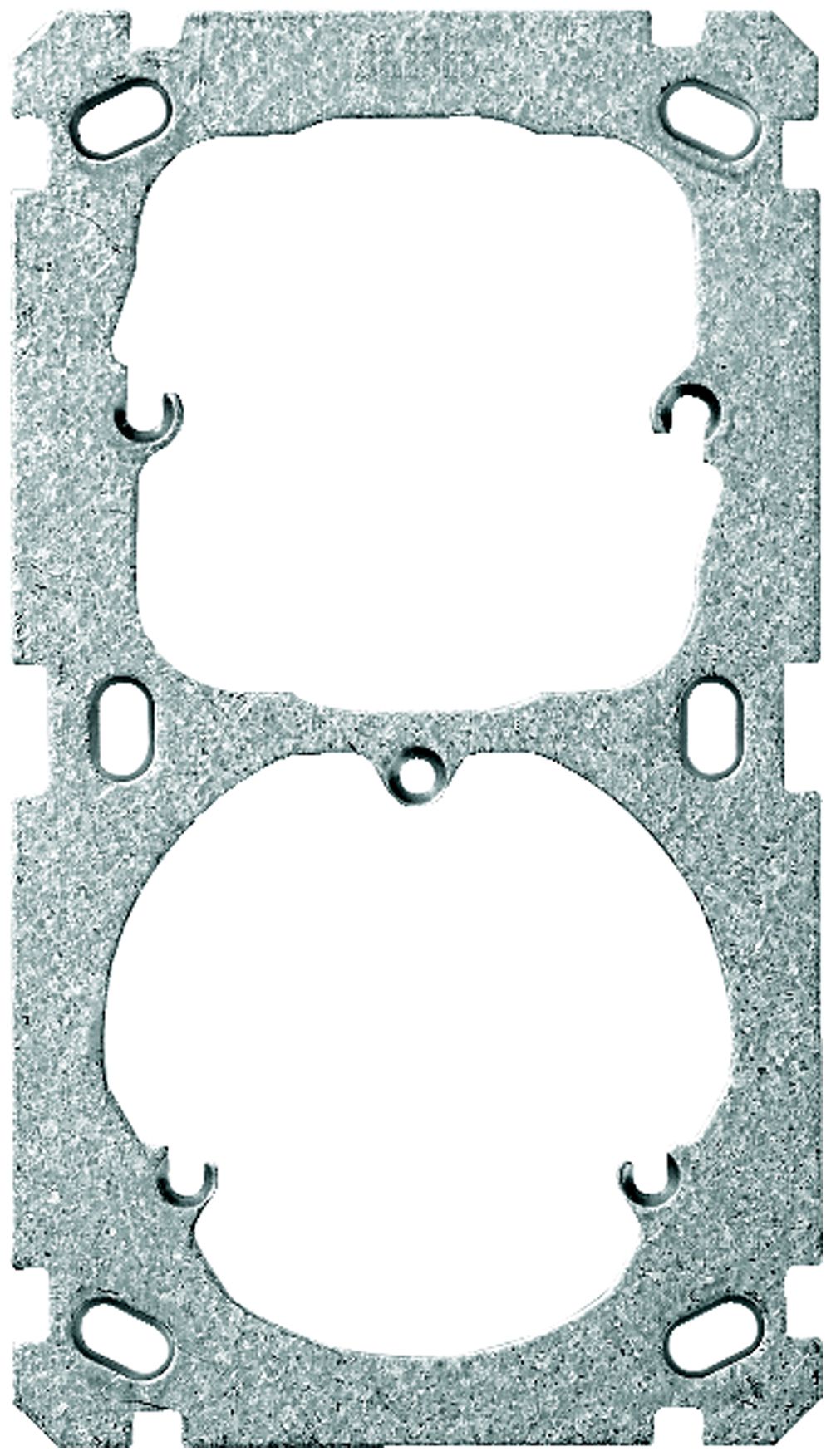 UP-Befestigungsplatte ABB 2×1 52+Steckdose