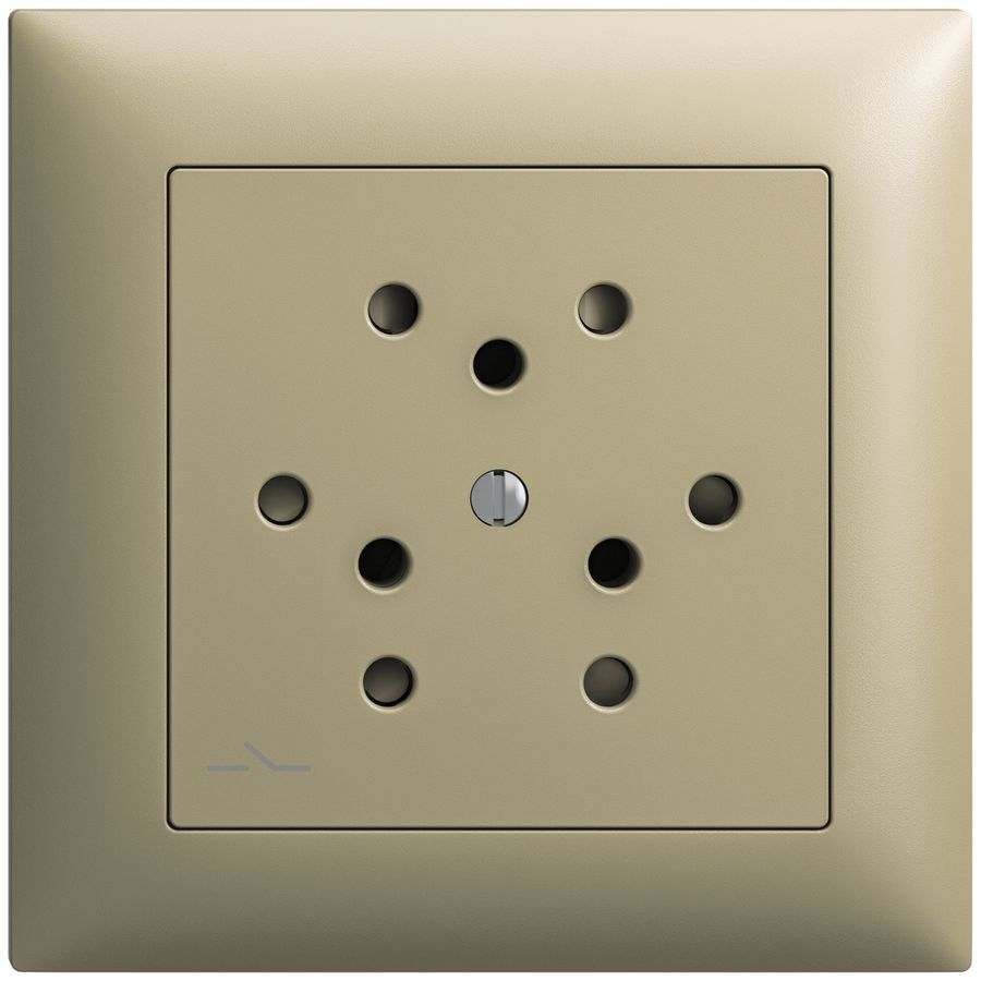 Kit frontale EDIZIOdue sand 88×88mm 3×T12/1 con shutter