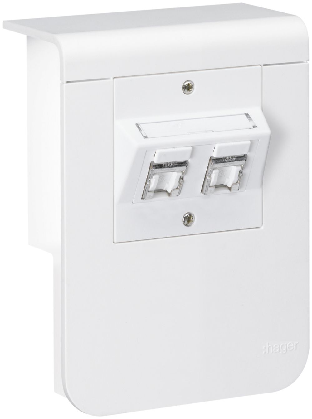 Geräteträger tehalit SL20115 2×Cat.6 CH, verkehrsweiss