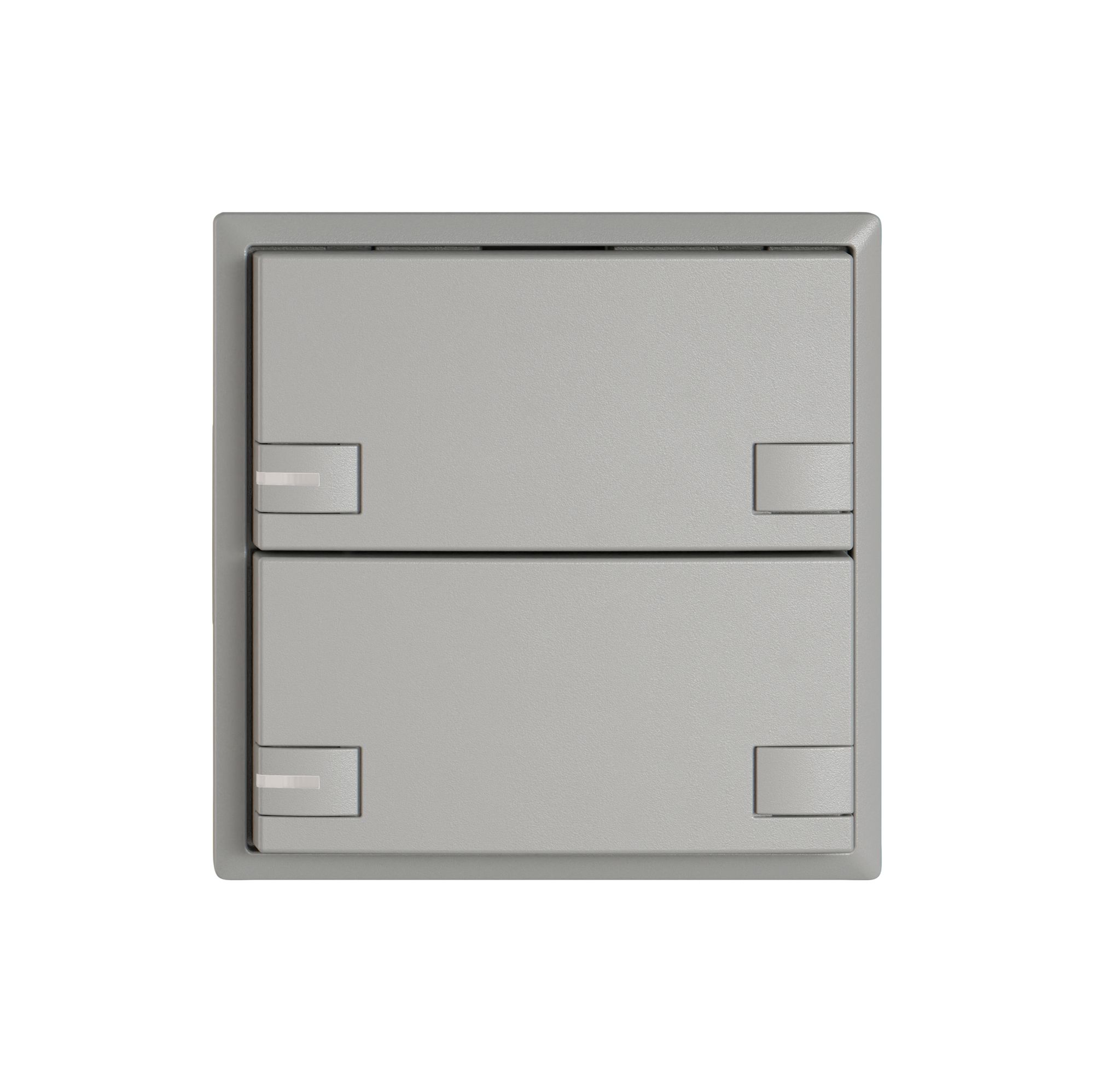 Poussoir universel EDIZIO.liv UNI SNAPFIX® a.LED RGB 2× comm.2T grc