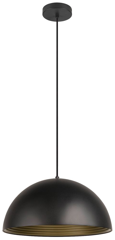 Lampada sospesa SLV FORCHINI M 40 E27 1×40W REG Ø400mm nero/oro