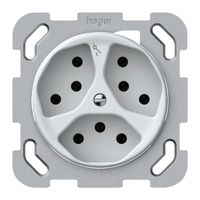 UP-Steckdose origin 3×Typ 13 1×S 10A 230V 77×77mm weiss