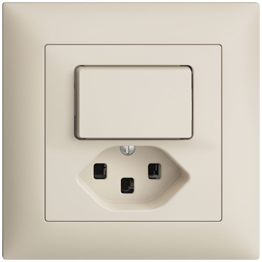 UP-Kombination 3/1L+T23 16A EDIZIOdue crema