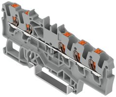 Borne de passage joignable WAGO TOPJOB S 1.5mm² 24A Push-in 5×1 TH35 gris