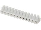 Barrette de bornes Adels-Contact 12P 0.5…2.5mm² 24A 450V entraxe 8mm blanc