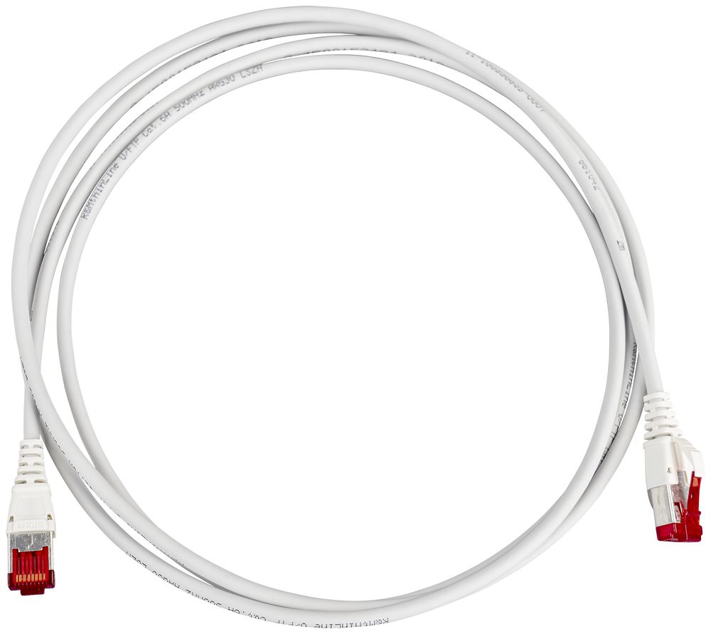 Patchkabel RJ45 R&M thinLine, Kat.6A U/FTP, 4P, LSZH grau, 2m