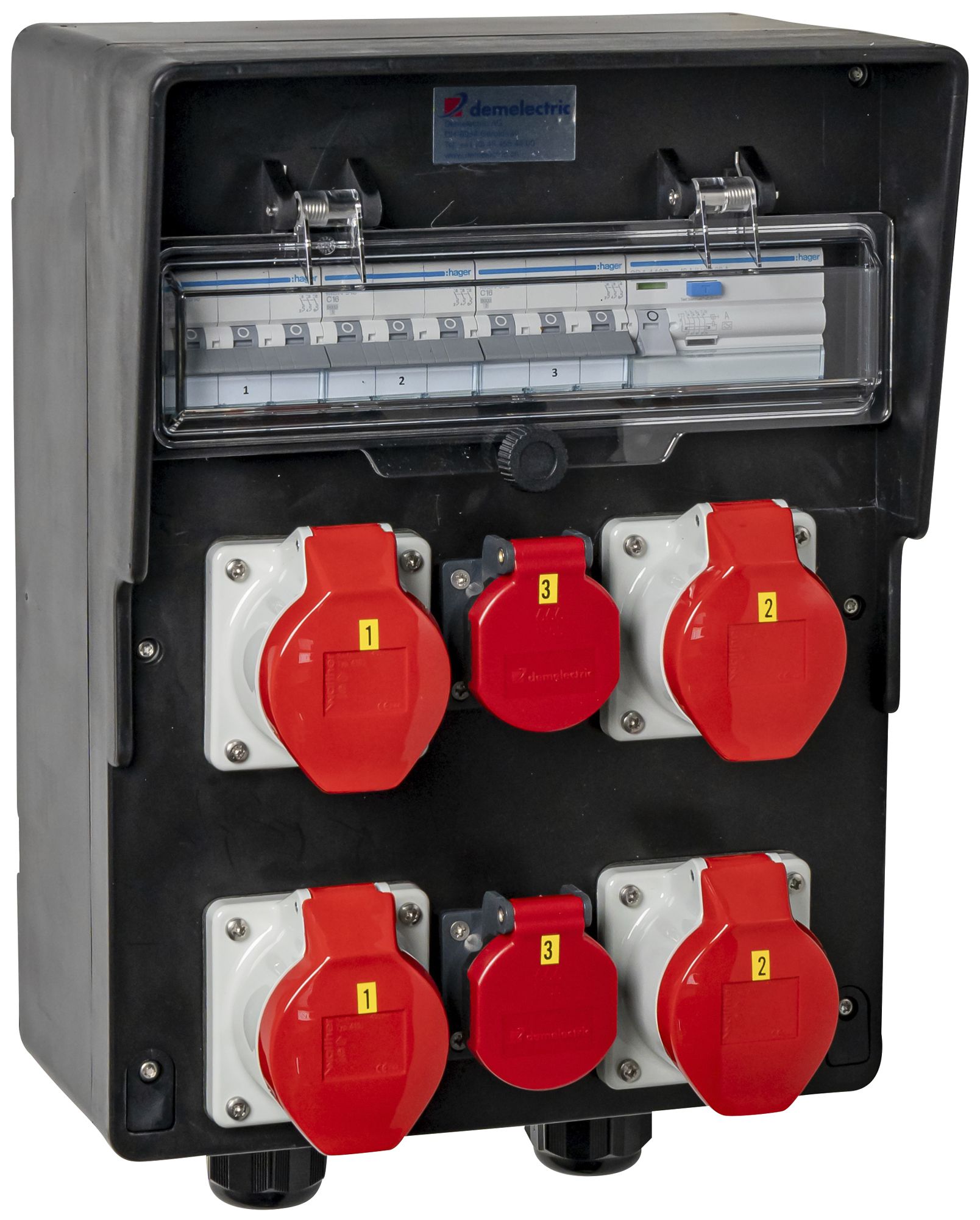 Stromverteiler DEM DB24685 40A 3×LS 1×FI 3×T25 4×16A