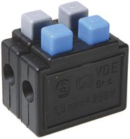 Federzugklemme Woertz 0.75…1.5mm² 10A 250V Federzuganschluss 4×1 schwarz