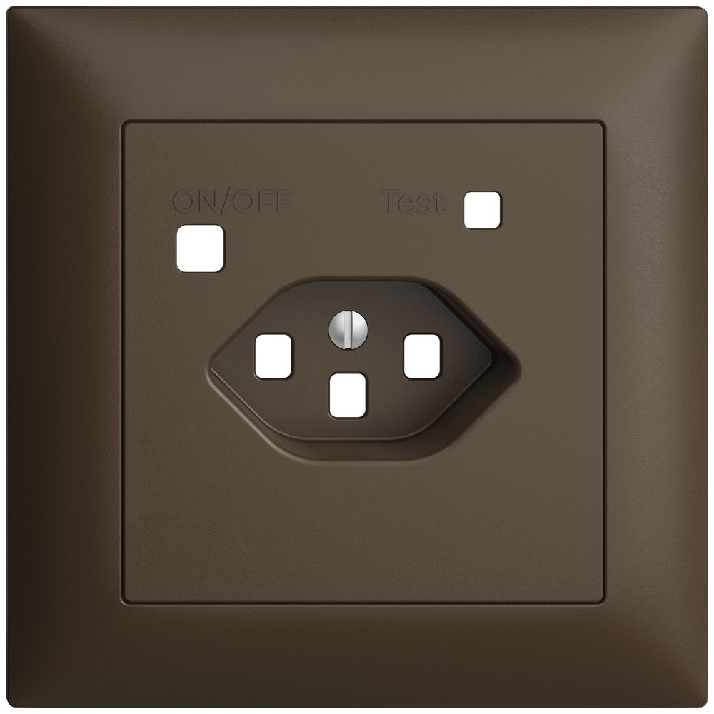 Frontset EDIZIOdue zu FI-Steckdose FMI, T23, coffee