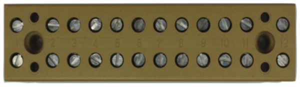 Barrette de bornes Weidmüller BK 12 CRN connexion à vis 4mm² 12L 22mm jaune