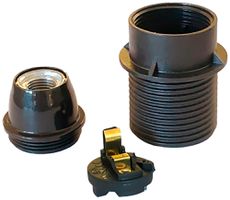 Portalampada Elektrogros E14 thermoplast con arresto nero