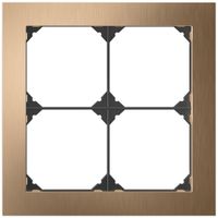 UP-Abdeckrahmen EDIZIO.liv prestige SNAPFIX® 2×2 154×154mm messing champagne