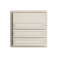 Poussoir KNX RGB EDUE, 250mW, a.LED RGB, a.papier, 6×poussoir, 1×touche, crema