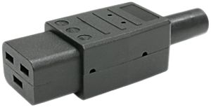 Apparatesteckdose Steffen C19 70° schwarz