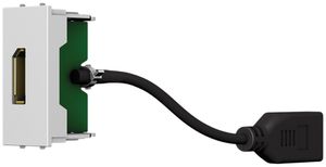 Module DisplayPort Cecoflex pour système de montage AV, f/f, câble, blanc