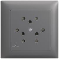 Frontset EDIZIOdue dunkelgrau 88×88mm 3×T12/1 mit Shutter