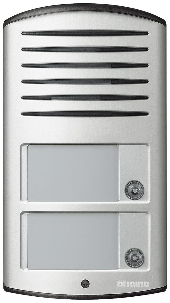 Poste audio externe AP Legrand SFERA LINEA 2000 2×poussoirs 176×98mm arg IP54