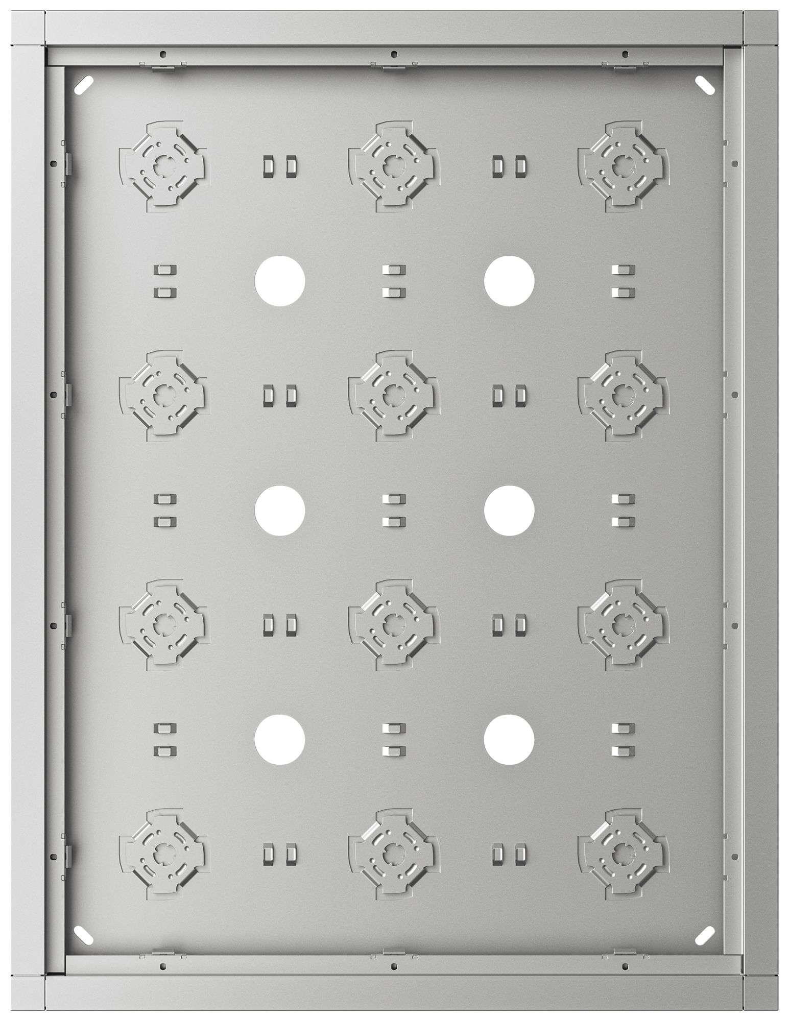 Boîtier AP Siedle 12× 332×432×36.5mm argent