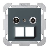 Prise multimédia ENC kallysto R/TV montage B 10.5dB 2GHz anthracite