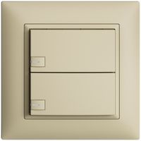 Pulsante univ. INC 2×1t mors. innest. EDIZIOdue vanille con LED