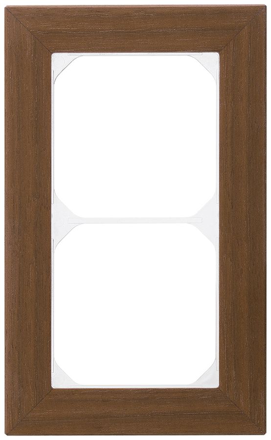 Abdeckrahmen KAL.art 2×1 154×94mm Nussbaum