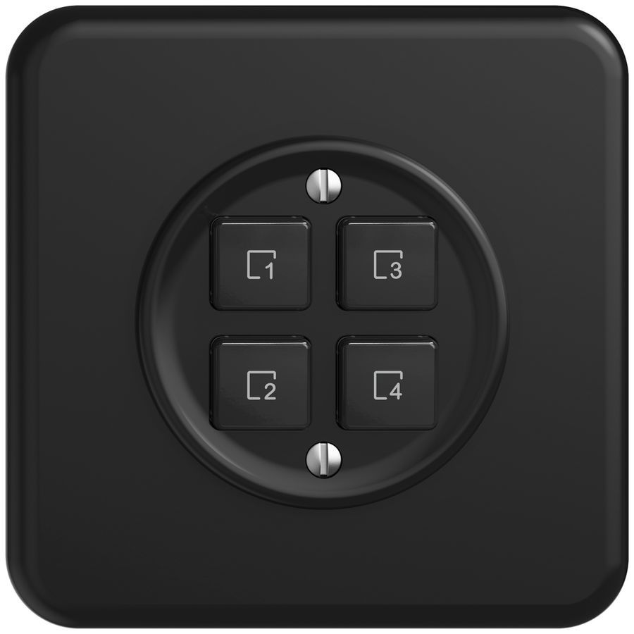 UP-Szenentaster 4 Szenen/4T Sdue Wiser schwarz