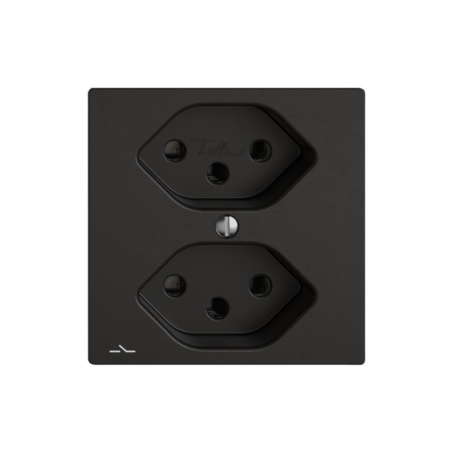 Steckdose EDIZIO.liv SNAPFIX® 2×T13 1×S sz