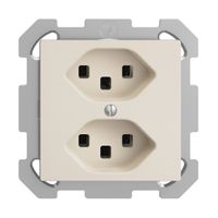 Prise ENC 2×T23 16A EDIZIOdue crema, avec bornes enf.