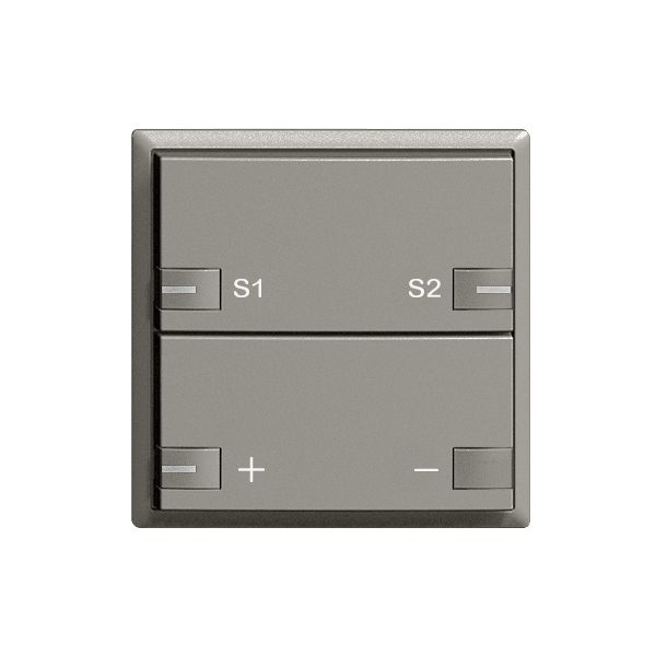 Frontset Universaldimmer Szene 1K/2T ZEP mit LED dunkelgrau