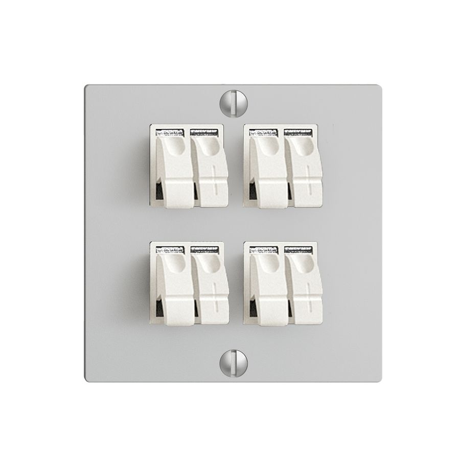 Audiodose EDIZIOdue F 4×hellgrau ITplus Klemmanschluss für 4 LS