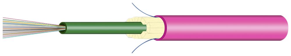 Câble FO Universal H-LINE Cca 12×G50/125 OM4 Ø7.5mm 3000N violet