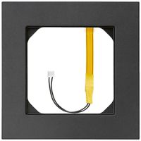 Telaio di copertura kallysto.pro 1×1 nero per illuminazione angolo giallo