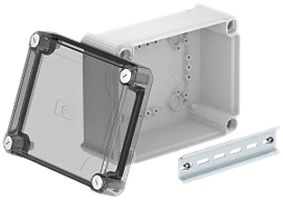 Kabelabzweigkasten Bettermann geschl. 190×150×94mm mit Deckel transparent