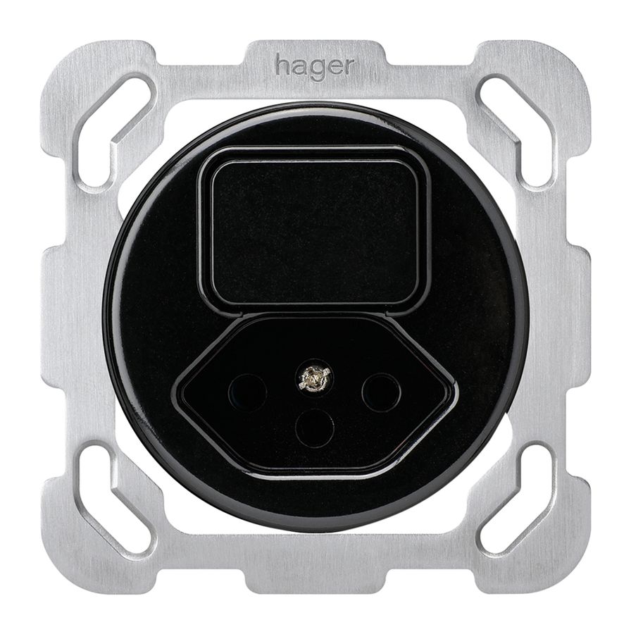 Insert pour combinaison ENC I basico 6+type 13 noir avec plaque de fixation