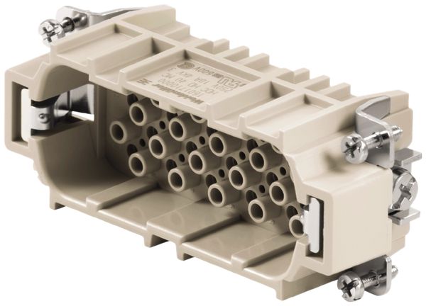 Insert mâle Weidmüller HDC HD 250V 10A 40L à sertir grd.6