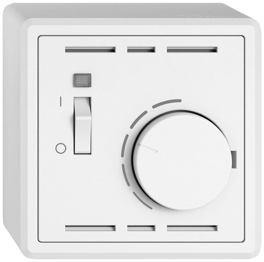 Termostato ambiente AP EDIZIO.liv SNAPFIX® con interruttore 230VAC 50Hz bi