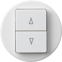 Storenschalter basico weiss mit 2 Funktionstasten Steckklemme