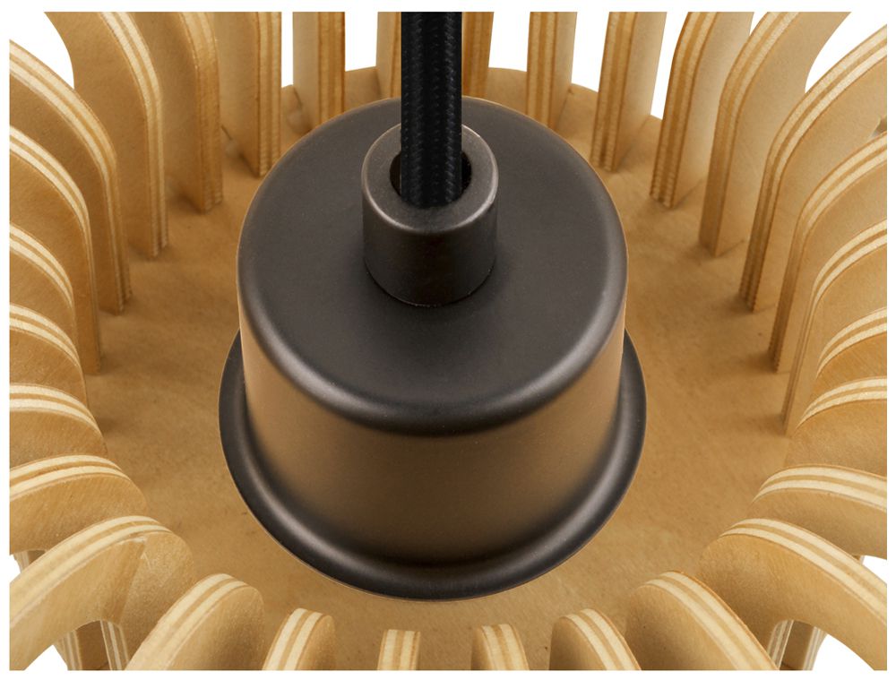 Pendelleuchte SLV WUD half round E27 1×60W direkt Ø380mm braun